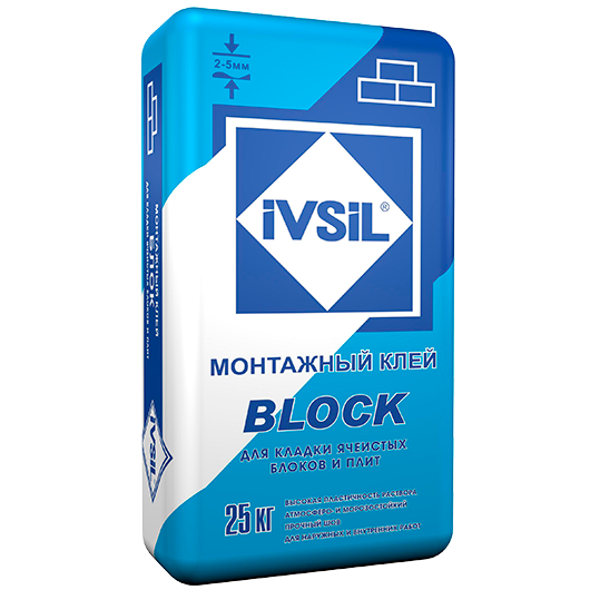 Монтажный клей IVSIL BLOCK 25кг