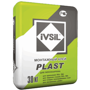 Монтажный клей IVSIL PLAST 30кг