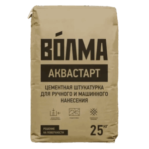 Штукатурка цементная "ВОЛМА-Аквастарт" 25кг