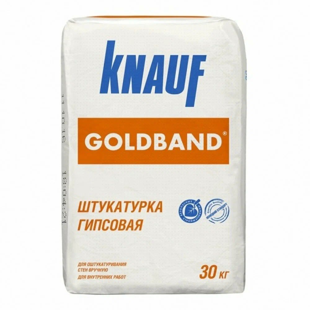 Штукатурка гипсовая КНАУФ-Гольдбанд, 30кг