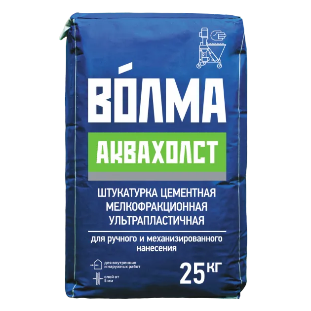 Штукатурка цементная "ВОЛМА-Аквахолст" 25кг