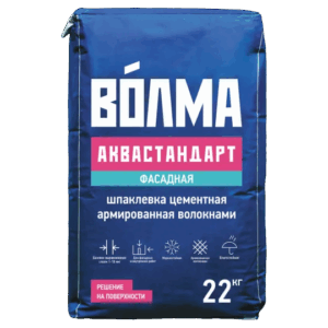 Шпаклевка цементная «ВОЛМА-Аквастандарт» 22кг