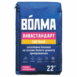 Шпаклевка цементная «ВОЛМА-Аквастандарт светлый» 22кг