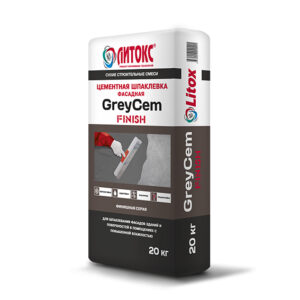Шпатлевка цементная финишная ЛИТОКС GreyCem, 20кг