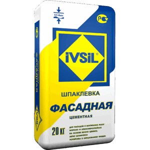 IVSIL Фасадная универсальная цементная шпаклевка, 20кг