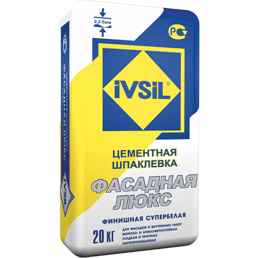 IVSIL Фасадная ЛЮКС финишная шпаклевка, 20кг