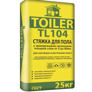 TOILER TL104 Стяжка для пола с армирующими волокнами