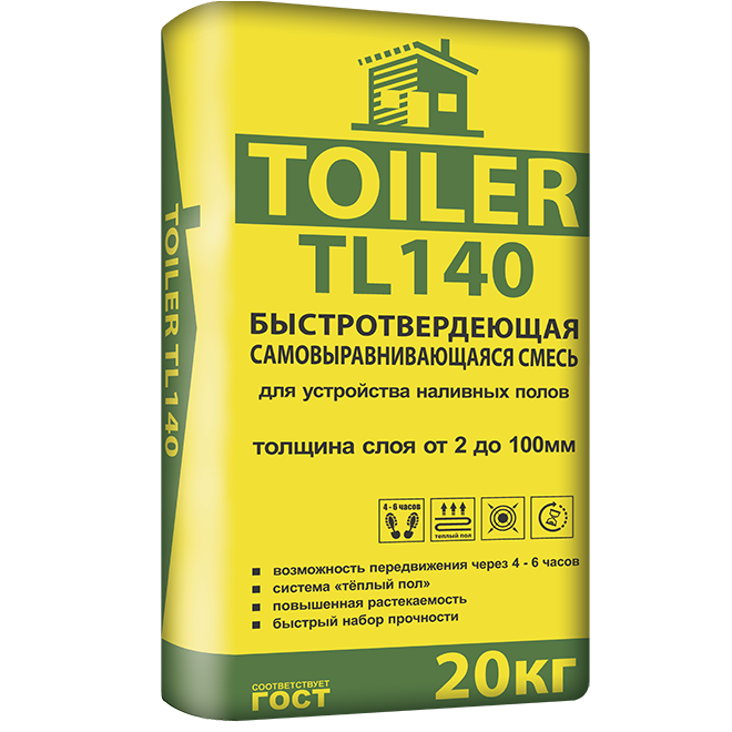 TOILER TL140 Стяжка для пола самовыравнивающаяся быстротвердеющая