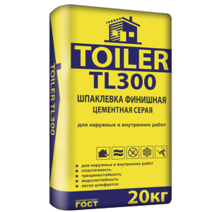 TOILER TL300 Шпатлевка финишная цементная серая