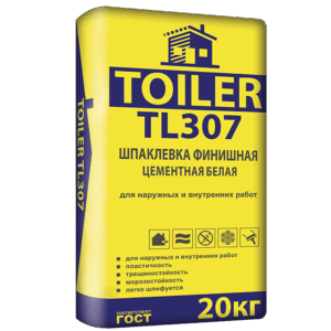 TOILER TL307 Шпатлевка финишная цементная белая