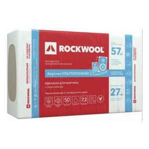 Базальтовая шумоизоляция Rockwool Акустик Баттс Ультра Тонкий